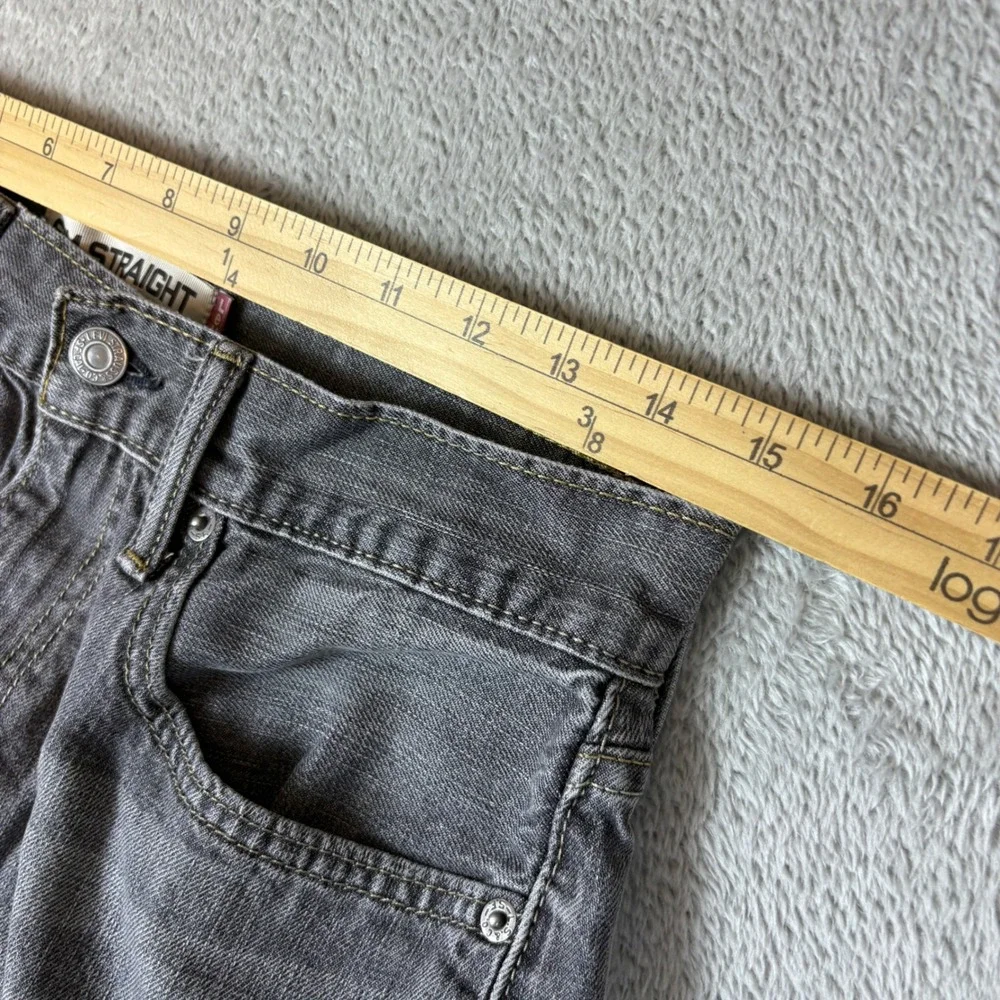 Levi's Jeans Mens 31x32 (Fits 30x31) 514 Slim Straight Gray Faded Denim